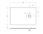 Поддон из искусственного мрамора BelBagno TRAY-MR-UNO-AH-120/80-35-W-BO