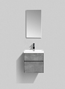 Тумба подвесная с раковиной из литьевого мрамора BelBagno PIETRA MINI 50AS Stucco Cemento