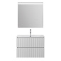 Тумба с раковиной подвесная BelBagno UNO-800-2C-SO-BO Bianco Opaco, раковина белая BB-8099-80