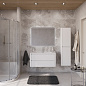 Тумба подвесная с раковиной из искусственного мрамора, CEZARES RELAX, 100 см Bianco Lucido RELAX-1000-2C-SO-BL+CZR-1000/480-LV-MR-NV
