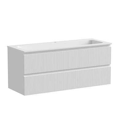 Snob T База под раковину подвесная с двумя выкатными ящиками, 1195х445х500  Bianco SNT120W