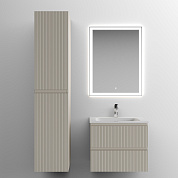 Тумба с керамической раковиной подвесная, SANCOS Snob T, 60 см Beige Soft SNT60CE+CN7011