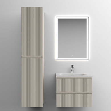 Тумба с керамической раковиной подвесная, SANCOS Snob T, 60 см Beige Soft SNT60CE+CN7011