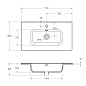 Тумба с раковиной подвесная Belbagno KRAFT 39-700, Bianco Opaco, 710х390х515, KRAFT 39-700/390-2C-SO-BO/BB700/390ETL