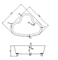 Ванна акриловая угловая Belbagno BB07