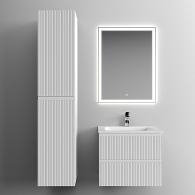 Тумба с керамической раковиной подвесная, SANCOS Snob T, 60 см Bianco SNT60W+CN7011