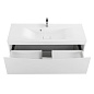 Тумба с раковиной напольная BelBagno MARINO 120 Bianco Lucido, раковина белая,MARINO-1200-2C-PIA-BL-P/BB1200/450-LV-MR-PR