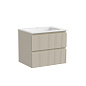 Тумба с керамической раковиной подвесная, SANCOS Snob T, 60 см Beige Soft SNT60CE+CN7011