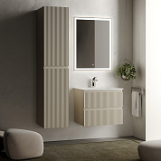 Тумба с керамической раковиной подвесная, SANCOS Snob R, 60 см Beige Soft SNR60CE+CN7011