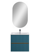 Тумба подвесная с керамической раковиной, Art&Max ELEGANT, 60 см аквамарин AM-ELEGANT-600-2C-SO-AQ-P+AM7110-60