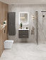 Тумба подвесная с керамической раковиной, Belbagno DUE, 50 см, Оружейная сталь DUE-500-2C-SO-GM-P+BB-8076-3-50+RS333CP.4/160