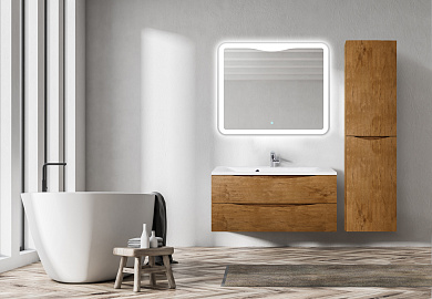 Тумба с раковиной подвесная BelBagno Marino 1200, Rovere Nature, 1200x450x500, MARINO-1200-2C-SO-RN-P/BB1200/450-LV-MR-PR