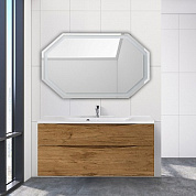 Тумба подвесная с раковиной из литьевого мрамора для ванной комнаты Belbagno Marino-H60 120 см Rovere Nature