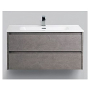 KRAFT База под раковину подвесная с двумя выкатными ящиками, Cemento Grigio, 1000x460x500, KRAFT-1000-2C-SO-CG