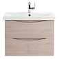 MARINO-CER База с керамической раковиной подвесная, Rovere Grigio, MARINO-CER-700-2C-SO-RG-P/BB-0321-70-LVB