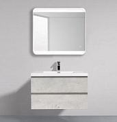 Тумба с раковиной из искусственного мрамора для ванной комнаты BelBagno Luce 80 см Stucco Cemento Leggero