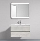 Тумба с раковиной из искусственного мрамора для ванной комнаты BelBagno Luce 80 см Stucco Cemento Leggero