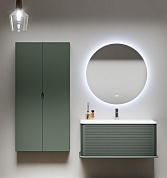 Тумба подвесная с  раковиной из искусственного мрамора, CEZARES IDRA, 98 см Verde opaco 55806+50264