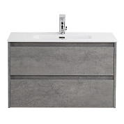 Тумба с раковиной подвесная Belbagno KRAFT 39-800, Cemento Grigio, 810х390х515, KRAFT 39-800/390-2C-SO-CG/BB800/390ETL