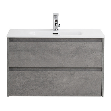 Тумба с раковиной подвесная Belbagno KRAFT 39-800, Cemento Grigio, 810х390х515, KRAFT 39-800/390-2C-SO-CG/BB800/390ETL