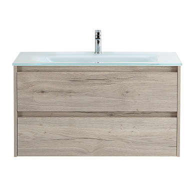 Тумба с раковиной подвесная Belbagno KRAFT 900, Rovere Galifax Bianco, 910х460х515, KRAFT-900-2C-SO-RGB/BB910/465-LV-VTR-BL