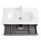 Тумба с раковиной подвесная Belbagno KRAFT 800, Cemento Grigio, 810х460х515, KRAFT-800-2C-SO-CG/LOV-800-LVB