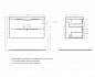Тумба подвесная с черной раковиной из литьевого мрамора BelBagno MARINO 90 Rovere Grigio