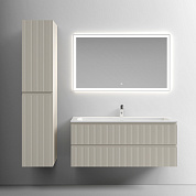 Тумба подвесная с двойной керамической раковиной, SANCOS Snob T, 120 см Beige Soft SNT120CE+CN7016