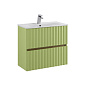 Тумба подвесная с керамической раковиной, Art&Max ELEGANT, 60 см бран AM-ELEGANT-600-2C-SO-MN-P+AM7110-60