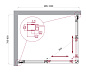 Душевой уголок BelBagno LUCE-AH-2-100/80-P-Cr рифлёное стекло, профиль хром