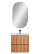 Тумба подвесная с керамической раковиной, Art&Max ELEGANT, 60 см бран AM-ELEGANT-600-2C-SO-BR-P+AM7110-60