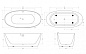 Ванна акриловая отдельностоящая Belbagno BB414-1700-800