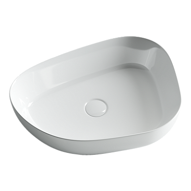 Умывальник чаша накладная ассиметричной формы Ceramica Nova Element 550*400*140мм