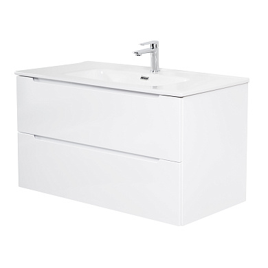 Тумба с раковиной подвесная Belbagno ETNA 1000, Bianco Lucido, 1010х460х515, ETNA-1000-2C-SO-BL-P/BB1000ETL