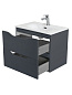 Тумба с керамической раковиной подвесная BelBagno МАРИНА-МИНИ2.0 (Marino-MINI-2.0) 50 Темно-серый матовый, раковина BB-8099-3-50+Marino-MINI-2.0-500-2C-SO-GSO-P