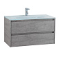 Тумба с раковиной подвесная Belbagno KRAFT 1000, Cemento Grigio, 1010х460х515, KRAFT-1000-2C-SO-CG/BB1010/465-LV-VTR-BL