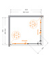 Душевой уголок CEZARES RELAX-304-AH-2-120/90-C-CR
