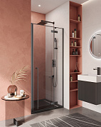 Душевая дверь в нишу CEZARES LINER-B-12-90-C-NERO-R