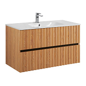 ELEGANT База под раковину подвесная с двумя выкатными ящиками, 100 см AM-ELEGANT-1000-2C-SO-BR-P бран