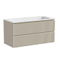 Тумба с керамической раковиной подвесная, SANCOS Snob R, 100 см Beige Soft SNR100CE+CN7013