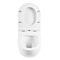 Унитаз подвесной BelBagno ONDA BB066CHR с сиденьем BB870SC + Система инсталляции для унитазов BelBagno BB002-80 с кнопкой смыва BB005-PR-CHROME