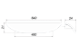 Мебельная ручка SKYLINE RS155HCP.4/480-NERO 64 см