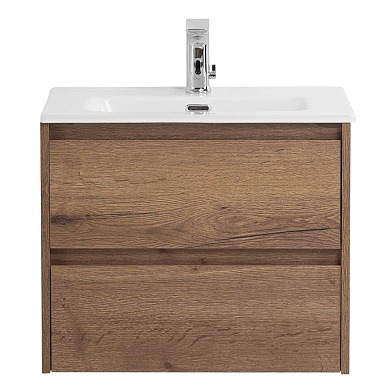 Тумба с раковиной подвесная Belbagno KRAFT 39-500, Rovere Tabacco, 510х390х515, KRAFT 39-500/390-2C-SO-RT/BB500/390ETL