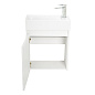 Тумба с раковиной подвесная Belbagno KRAFT MINI 500, Bianco Opaco, 494х256х500, KRAFT MINI-500/260-1A-SO-BO-L/7045-KL