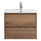 Тумба с раковиной подвесная Belbagno KRAFT 39-500, Rovere Tabacco, 510х390х515, KRAFT 39-500/390-2C-SO-RT/BB500/390ETL