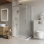 Душевой уголок BelBagno LUCE-AH-2-120/90-C-Cr прозрачное стекло, профиль хром
