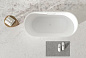 Ванна из искусственного камня Solid Surface CEZARES КОМФОРТ (COMFORT) CZR-COMFORT-170-75-53-SSB-HND с ручкой