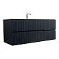 Тумба подвесная с керамической раковиной, CEZARES DUET-N, 120 см Grafito DUET-N-1200-2C-SO-GR-P+CZR-8073-120