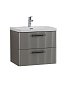 Тумба подвесная с керамической раковиной, Belbagno DUE, 50 см, Сатин DUE-500-2C-SO-SAT-P+BB-8076-3-50+RS333MDN.4/160