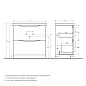 Тумба с раковиной напольная BelBagno MARINO 80 Bianco Lucido,раковина черная,  MARINO-800-2C-PIA-BL-P/BB800/450-LV-ART-AST-NERO